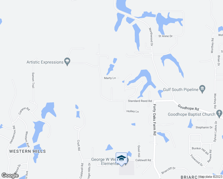 map of restaurants, bars, coffee shops, grocery stores, and more near 131 Flagstone Drive in West Monroe