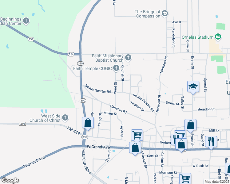map of restaurants, bars, coffee shops, grocery stores, and more near 2701 Scotts Quarter Road in Marshall