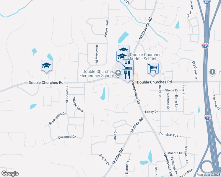 map of restaurants, bars, coffee shops, grocery stores, and more near 1035 Red Maple Way in Columbus