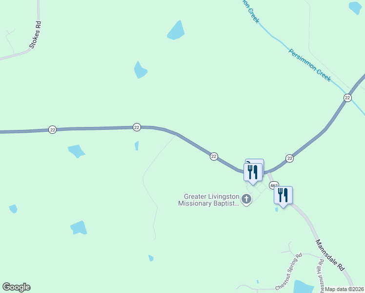 map of restaurants, bars, coffee shops, grocery stores, and more near 3695 Mississippi 22 in Flora