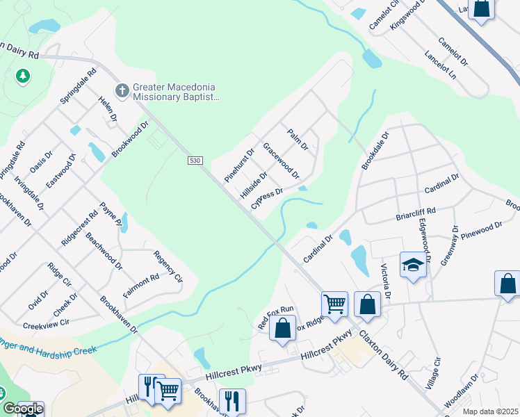 map of restaurants, bars, coffee shops, grocery stores, and more near 512A Cypress Drive in Dublin