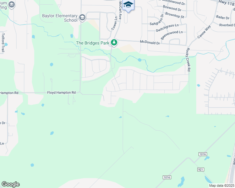 map of restaurants, bars, coffee shops, grocery stores, and more near 4100 Bixby Creek Court in Crowley