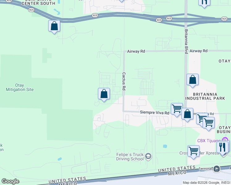 map of restaurants, bars, coffee shops, grocery stores, and more near 2240 Cactus Road in San Diego