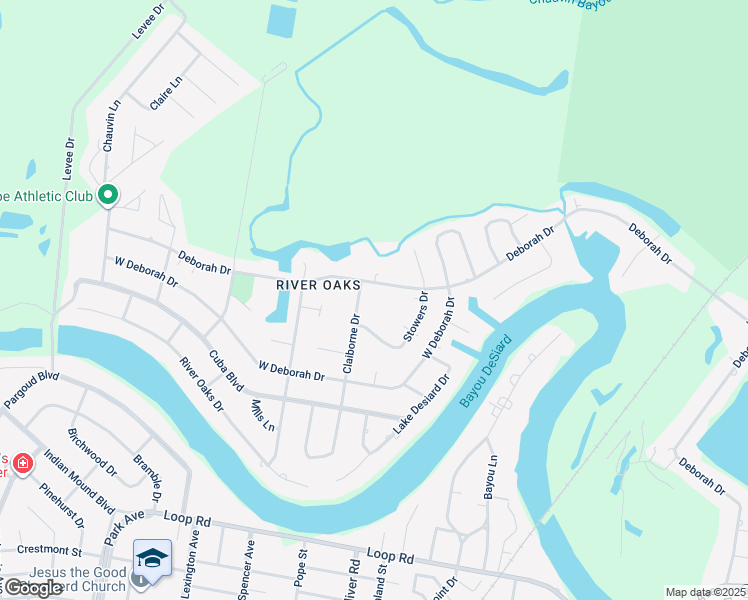 map of restaurants, bars, coffee shops, grocery stores, and more near 3801 Claiborne Drive in Monroe