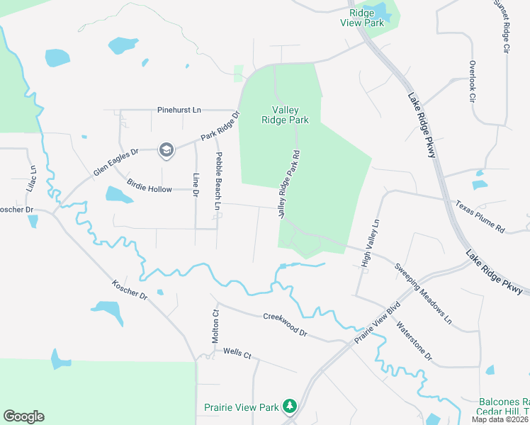 map of restaurants, bars, coffee shops, grocery stores, and more near 1702 Right Field Court in Cedar Hill