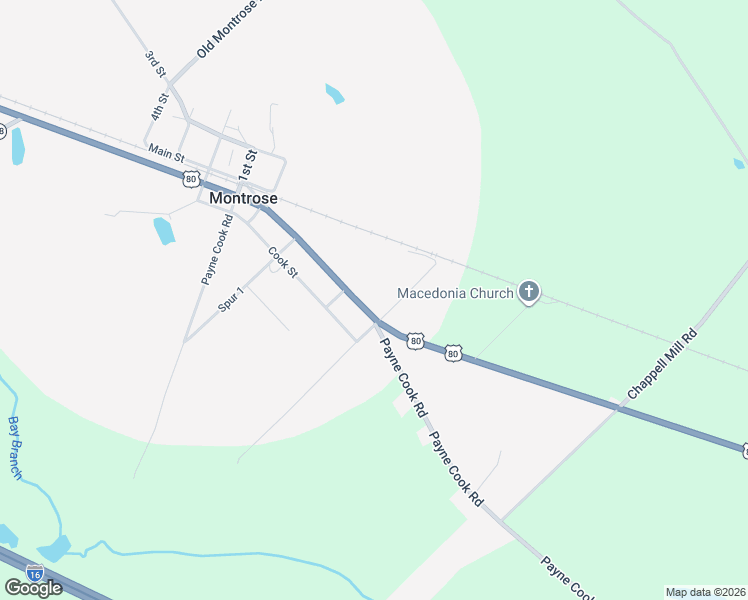 map of restaurants, bars, coffee shops, grocery stores, and more near 4252 U.S. 80 in Montrose