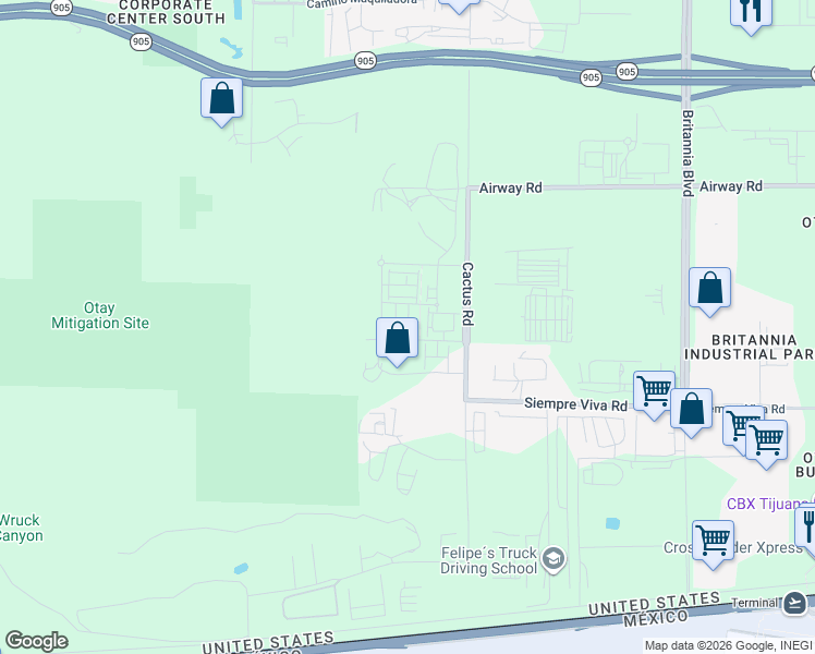 map of restaurants, bars, coffee shops, grocery stores, and more near 2440 Cactus Road in San Diego