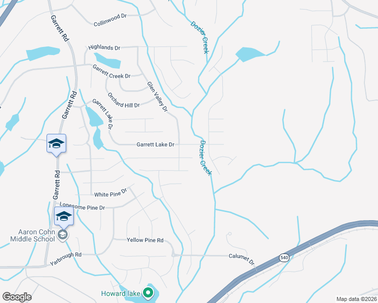 map of restaurants, bars, coffee shops, grocery stores, and more near 9601 Yellow Pine Road in Columbus