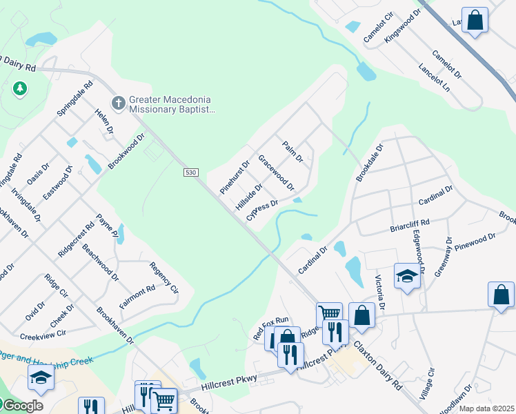 map of restaurants, bars, coffee shops, grocery stores, and more near 512A Cypress Drive in Dublin