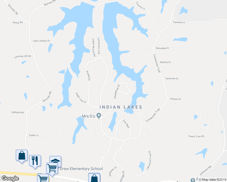 map of restaurants, bars, coffee shops, grocery stores, and more near 119 Cheyenne Drive in West Monroe