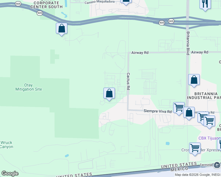 map of restaurants, bars, coffee shops, grocery stores, and more near 2440 Cactus Road in San Diego