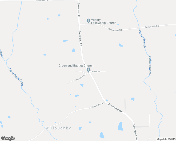 map of restaurants, bars, coffee shops, grocery stores, and more near Greenland Road in Little Rock