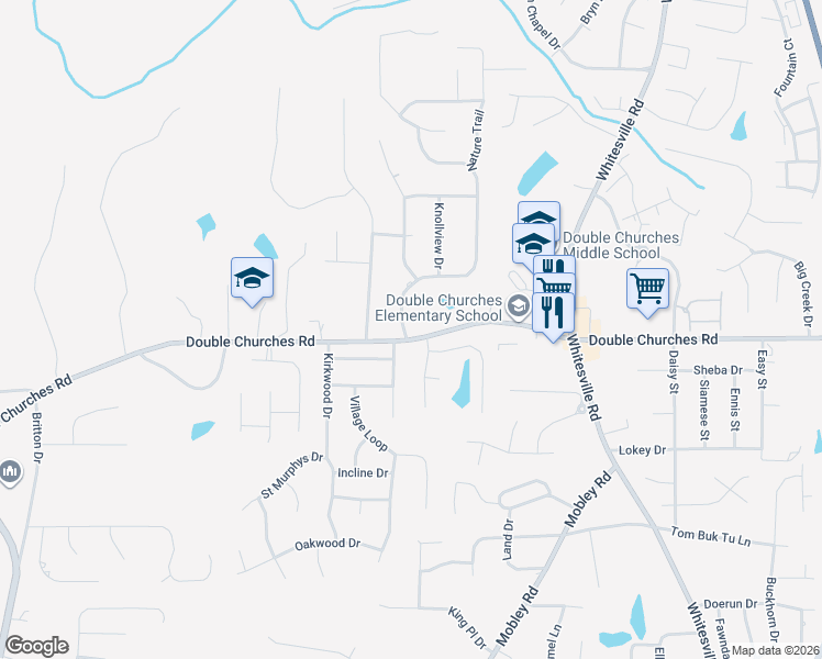 map of restaurants, bars, coffee shops, grocery stores, and more near 7508 Nature Trail in Columbus