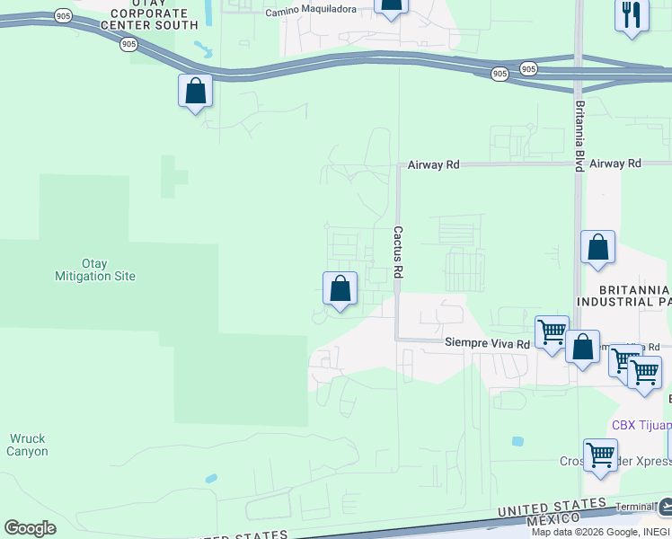 map of restaurants, bars, coffee shops, grocery stores, and more near 2440 Cactus Road in San Diego