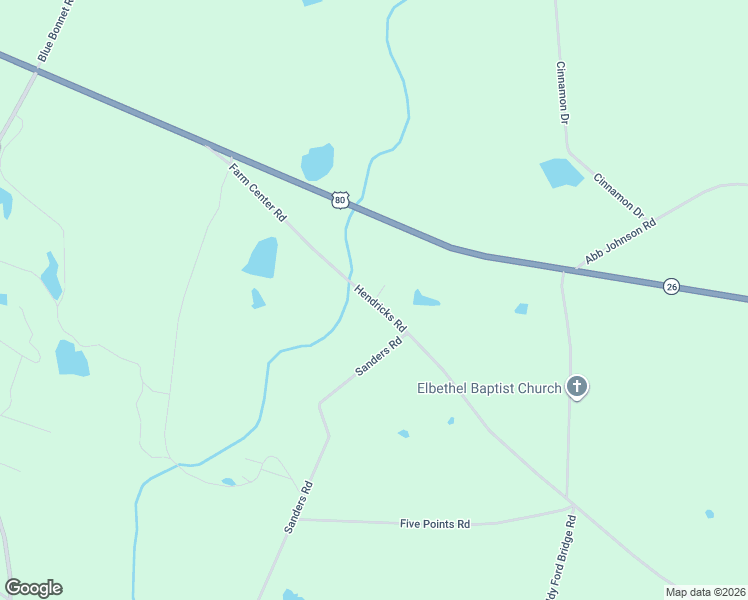 map of restaurants, bars, coffee shops, grocery stores, and more near Hendricks Road in Metter