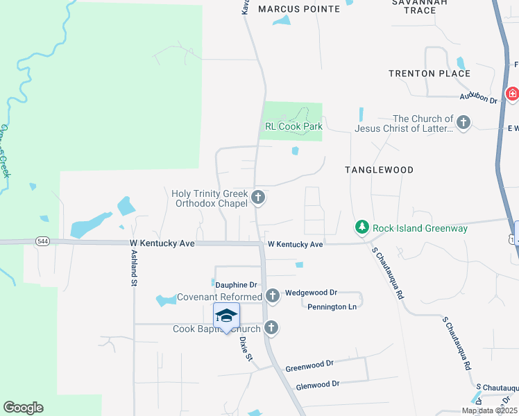 map of restaurants, bars, coffee shops, grocery stores, and more near 2501-2557 Kavanaugh Road in Ruston