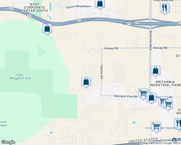 map of restaurants, bars, coffee shops, grocery stores, and more near 2305 Acara Circle in San Diego