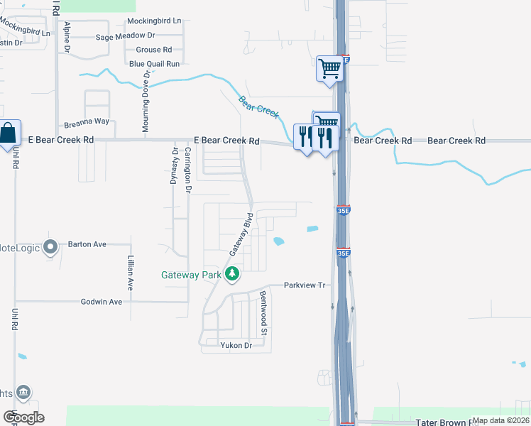 map of restaurants, bars, coffee shops, grocery stores, and more near 1214 Glencoe Drive in Glenn Heights