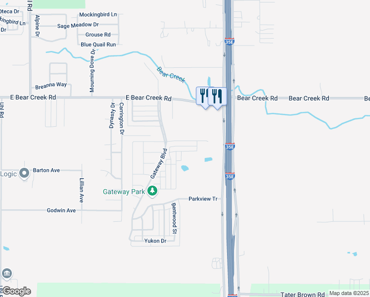 map of restaurants, bars, coffee shops, grocery stores, and more near 1214 Glencoe Drive in Glenn Heights