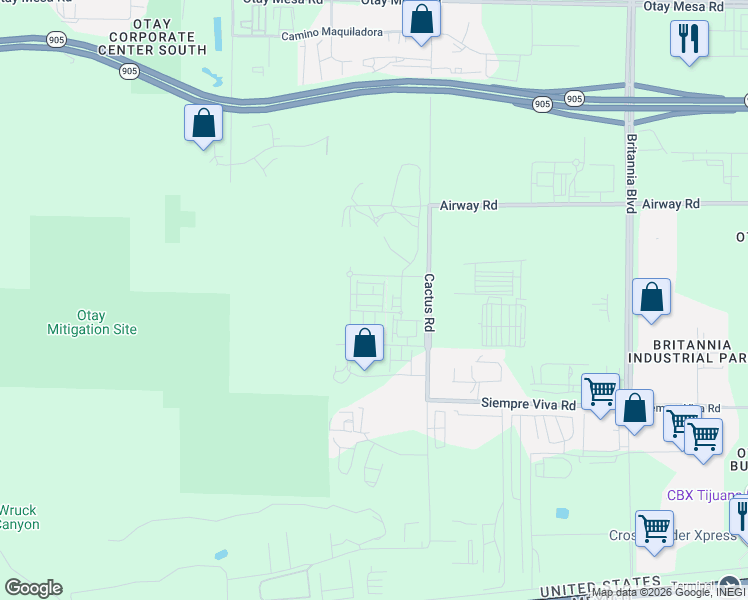 map of restaurants, bars, coffee shops, grocery stores, and more near 2402 Cascalote Loop in San Diego