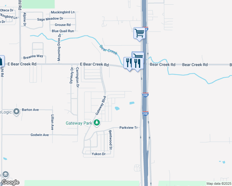map of restaurants, bars, coffee shops, grocery stores, and more near 1214 Glencoe Drive in Glenn Heights