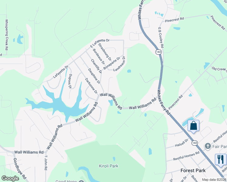map of restaurants, bars, coffee shops, grocery stores, and more near 348 Wall Williams Rd in West Monroe