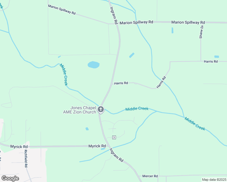 map of restaurants, bars, coffee shops, grocery stores, and more near 2634 Ingram Road in Elmore