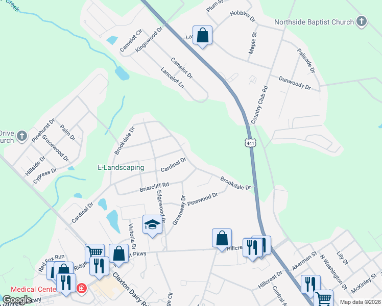 map of restaurants, bars, coffee shops, grocery stores, and more near 502 Northwood Drive in Dublin