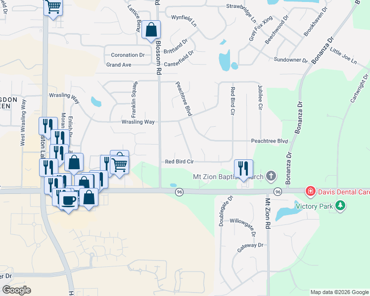 map of restaurants, bars, coffee shops, grocery stores, and more near 106 Blossom Court in Bonaire