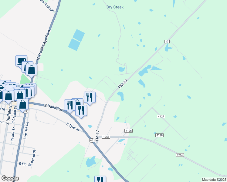 map of restaurants, bars, coffee shops, grocery stores, and more near 113 Creekview Lane in Canton