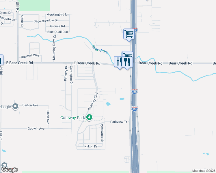 map of restaurants, bars, coffee shops, grocery stores, and more near 1214 Glencoe Drive in Glenn Heights