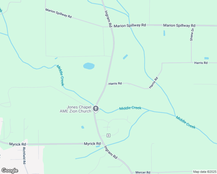 map of restaurants, bars, coffee shops, grocery stores, and more near 2634 Ingram Road in Elmore