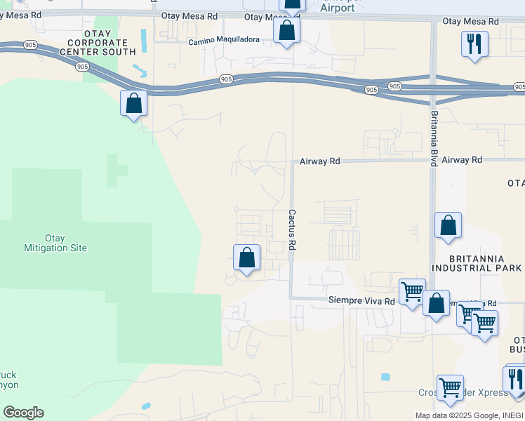 map of restaurants, bars, coffee shops, grocery stores, and more near Secano Street in San Diego