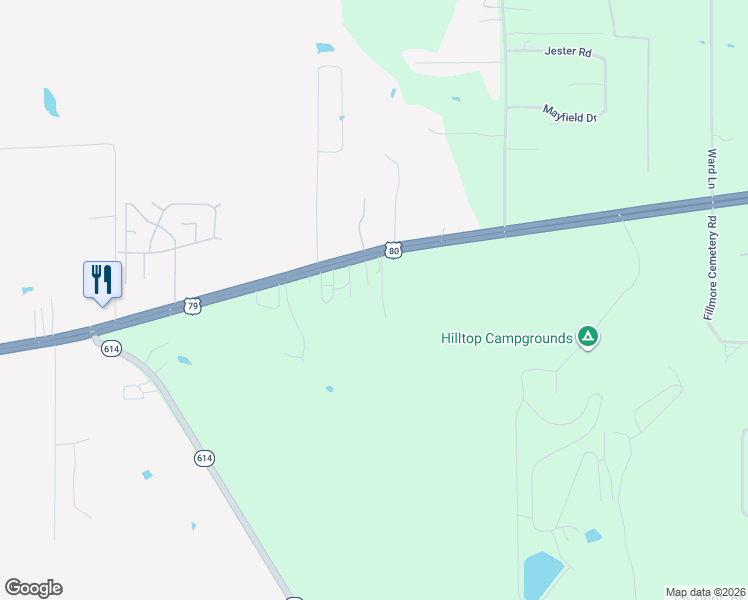 map of restaurants, bars, coffee shops, grocery stores, and more near 5738 U.S. 80 in Princeton