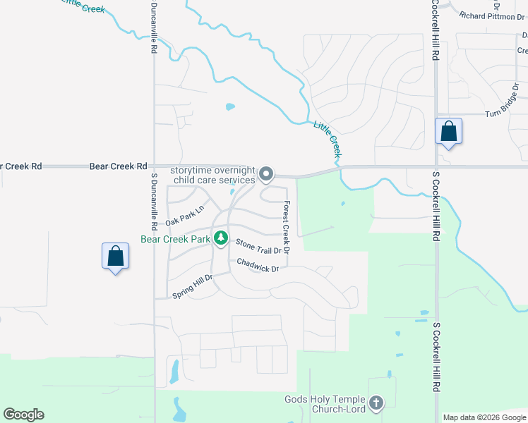 map of restaurants, bars, coffee shops, grocery stores, and more near 1729 Rock Ridge Drive in Cedar Hill