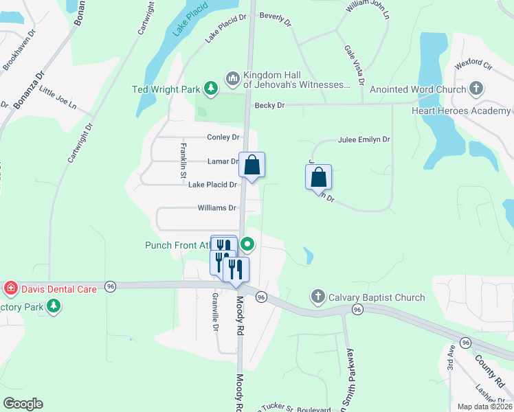 map of restaurants, bars, coffee shops, grocery stores, and more near 135 Forest Avenue in Bonaire