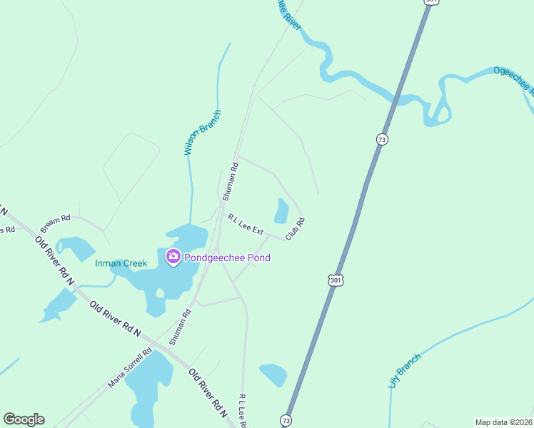 map of restaurants, bars, coffee shops, grocery stores, and more near 129 R L Lee Extension in Statesboro