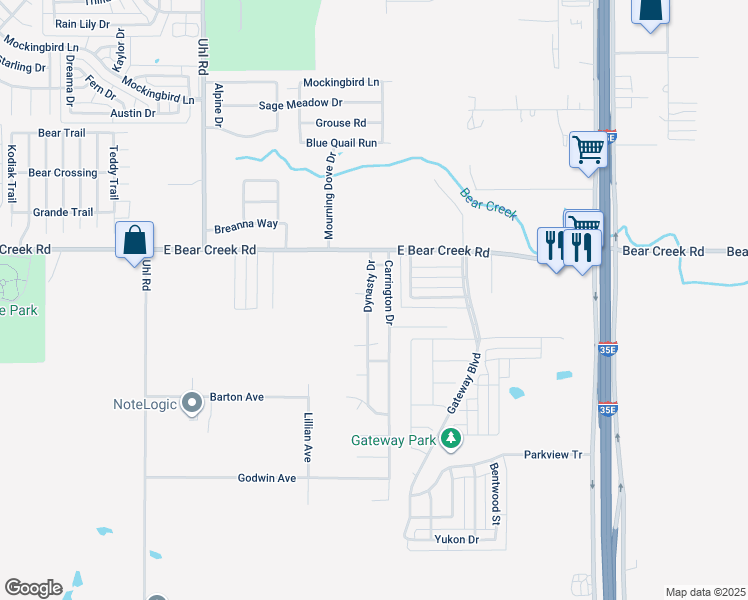 map of restaurants, bars, coffee shops, grocery stores, and more near 1750 Dynasty Drive in Glenn Heights