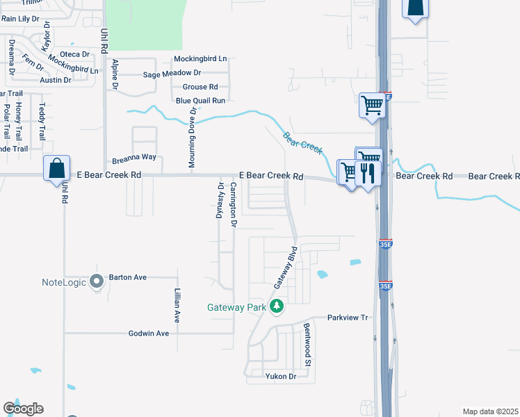 map of restaurants, bars, coffee shops, grocery stores, and more near 1121 Valley View Dr in Glenn Heights
