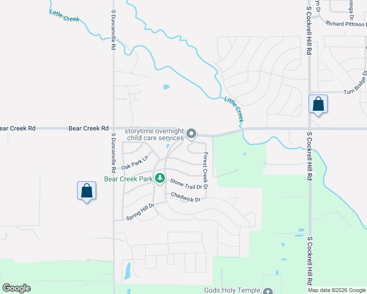 map of restaurants, bars, coffee shops, grocery stores, and more near 1714 Hartin Drive in Cedar Hill
