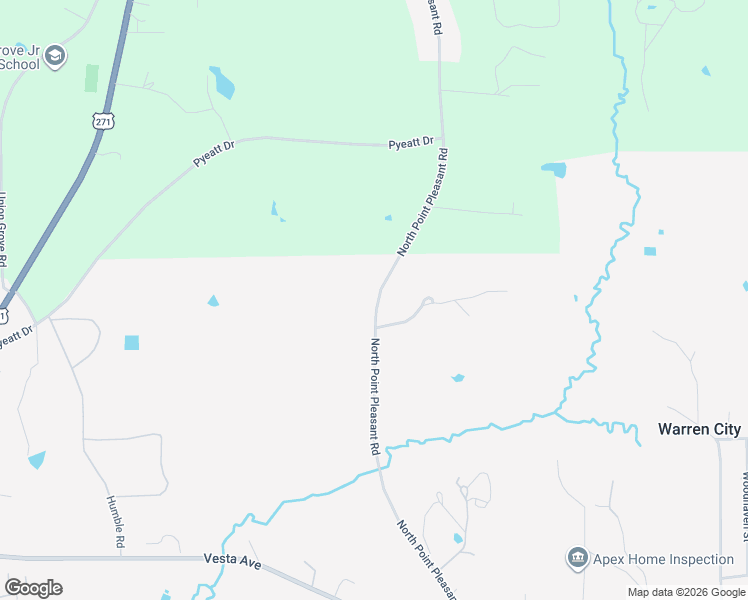 map of restaurants, bars, coffee shops, grocery stores, and more near 4059 North Point Pleasant Road in Gladewater