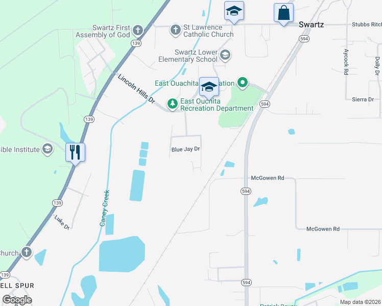 map of restaurants, bars, coffee shops, grocery stores, and more near 214 Woodcock Dr in Monroe