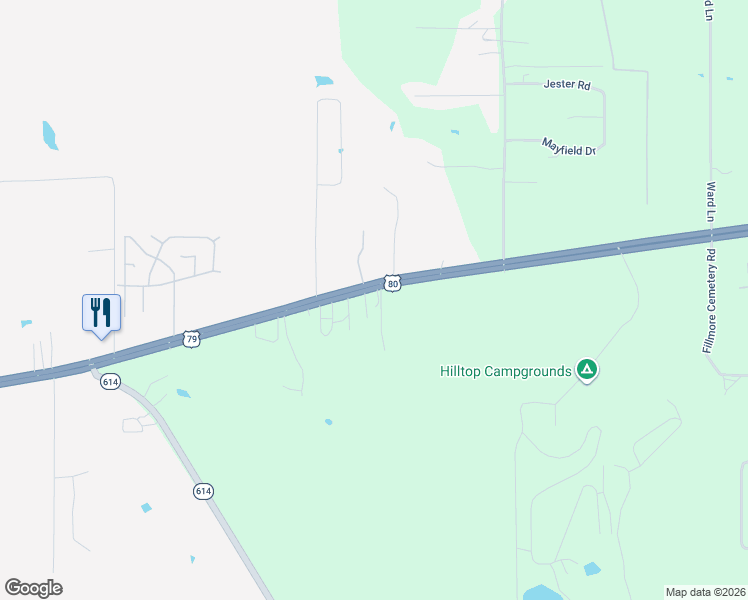 map of restaurants, bars, coffee shops, grocery stores, and more near 5738 U.S. 80 in Princeton
