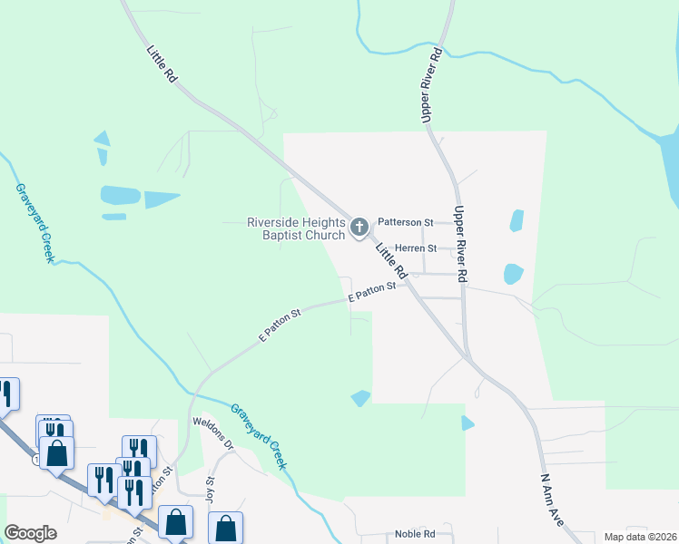 map of restaurants, bars, coffee shops, grocery stores, and more near 86 Martin Street in Tallassee