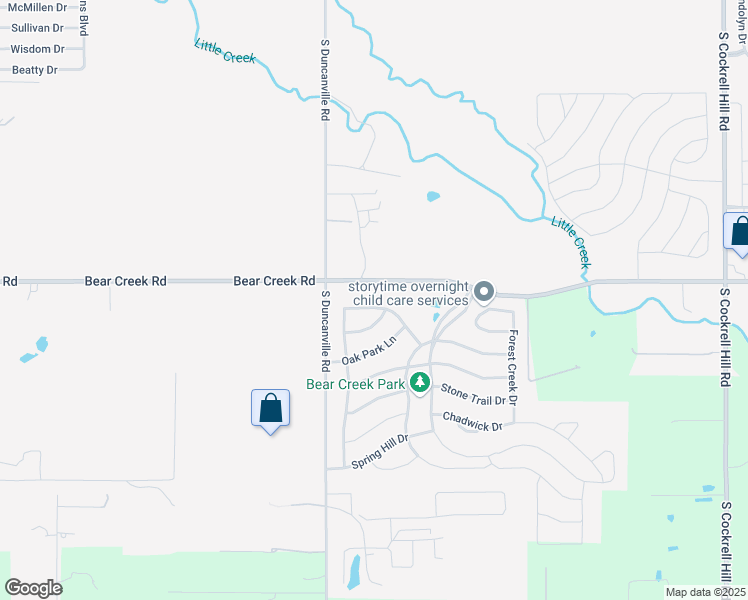 map of restaurants, bars, coffee shops, grocery stores, and more near 1523 Quail Ridge Drive in Cedar Hill