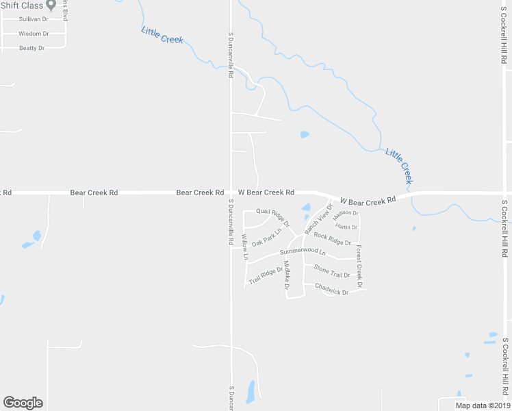 map of restaurants, bars, coffee shops, grocery stores, and more near 1515 Quail Ridge Lane in Cedar Hill