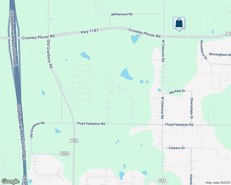 map of restaurants, bars, coffee shops, grocery stores, and more near 1100 Colina Vista in Crowley