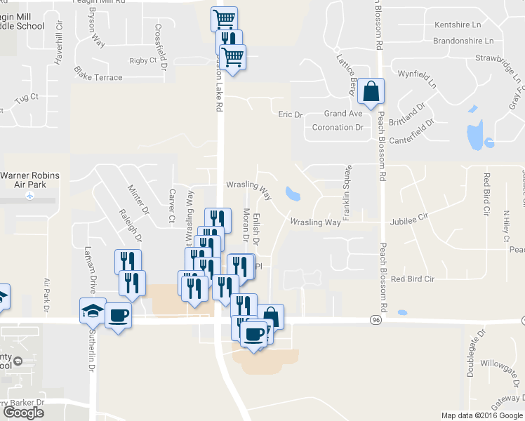 map of restaurants, bars, coffee shops, grocery stores, and more near 107 Enlish Drive in Bonaire