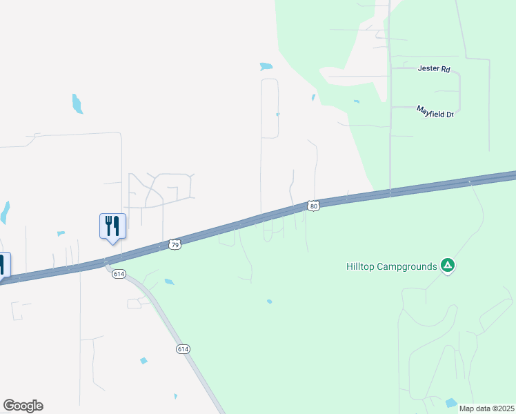 map of restaurants, bars, coffee shops, grocery stores, and more near 5664 U.S. 80 in Princeton