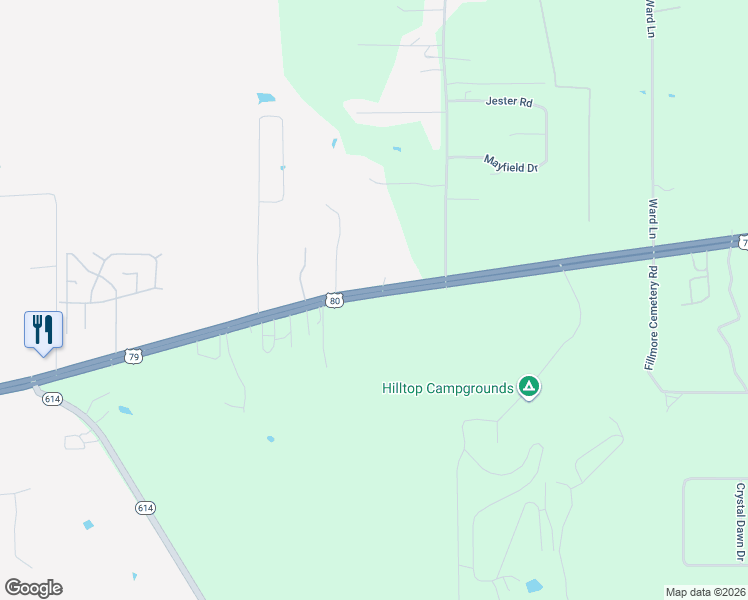 map of restaurants, bars, coffee shops, grocery stores, and more near 5838 U.S. 80 in Princeton